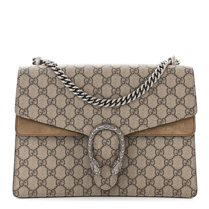Gucci GG Supreme Monogram Medium Dionysus Shoulder Bag Taupe 1 of 10