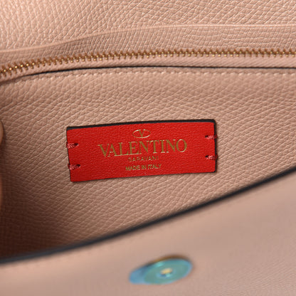 Valentino Garavani Grainy Calfskin Vlogo Wallet On Chain Rose Cannelle 6 of 10