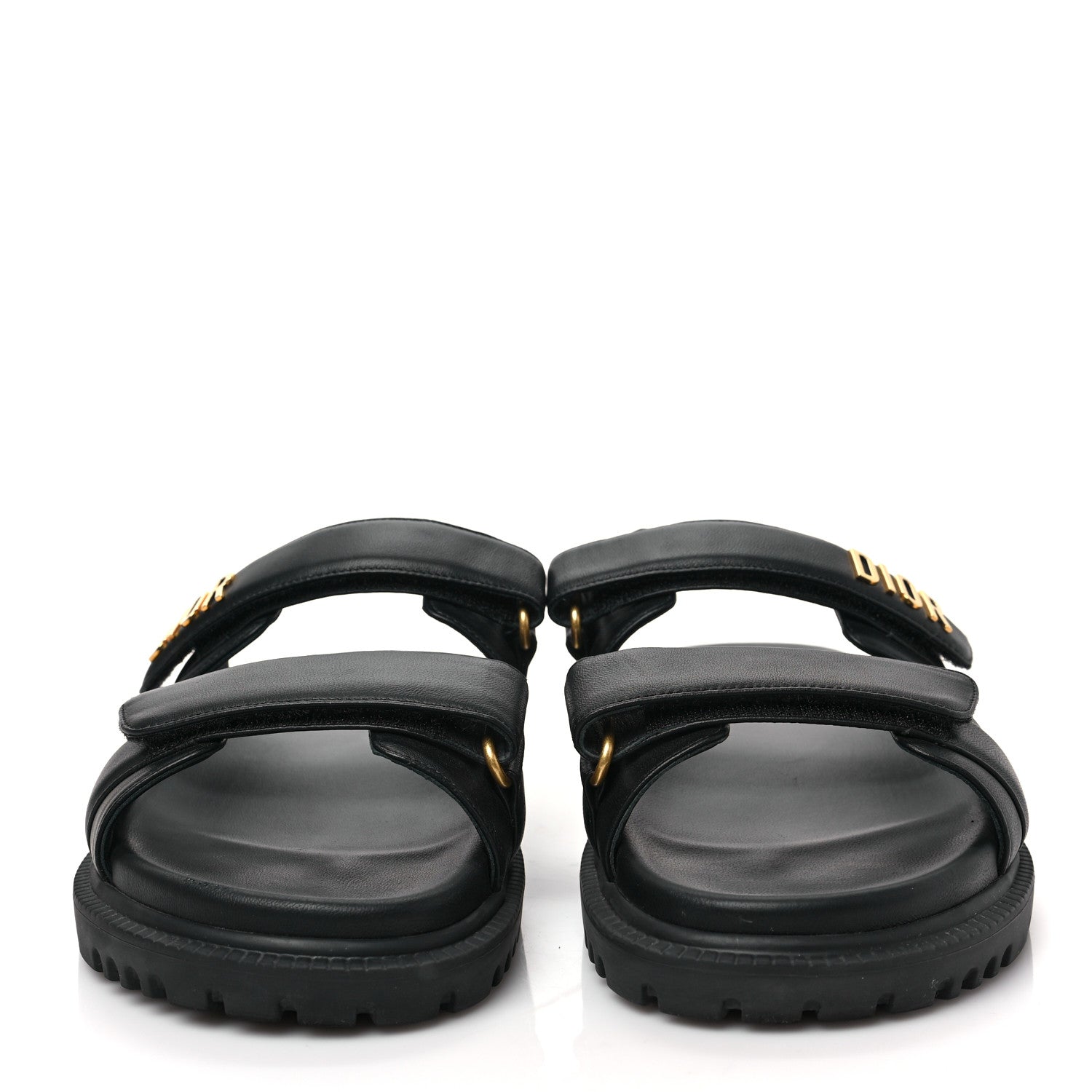 Christian Dior Lambskin Dioract 10mm Slide Sandals 39.5 Black 2 of 7