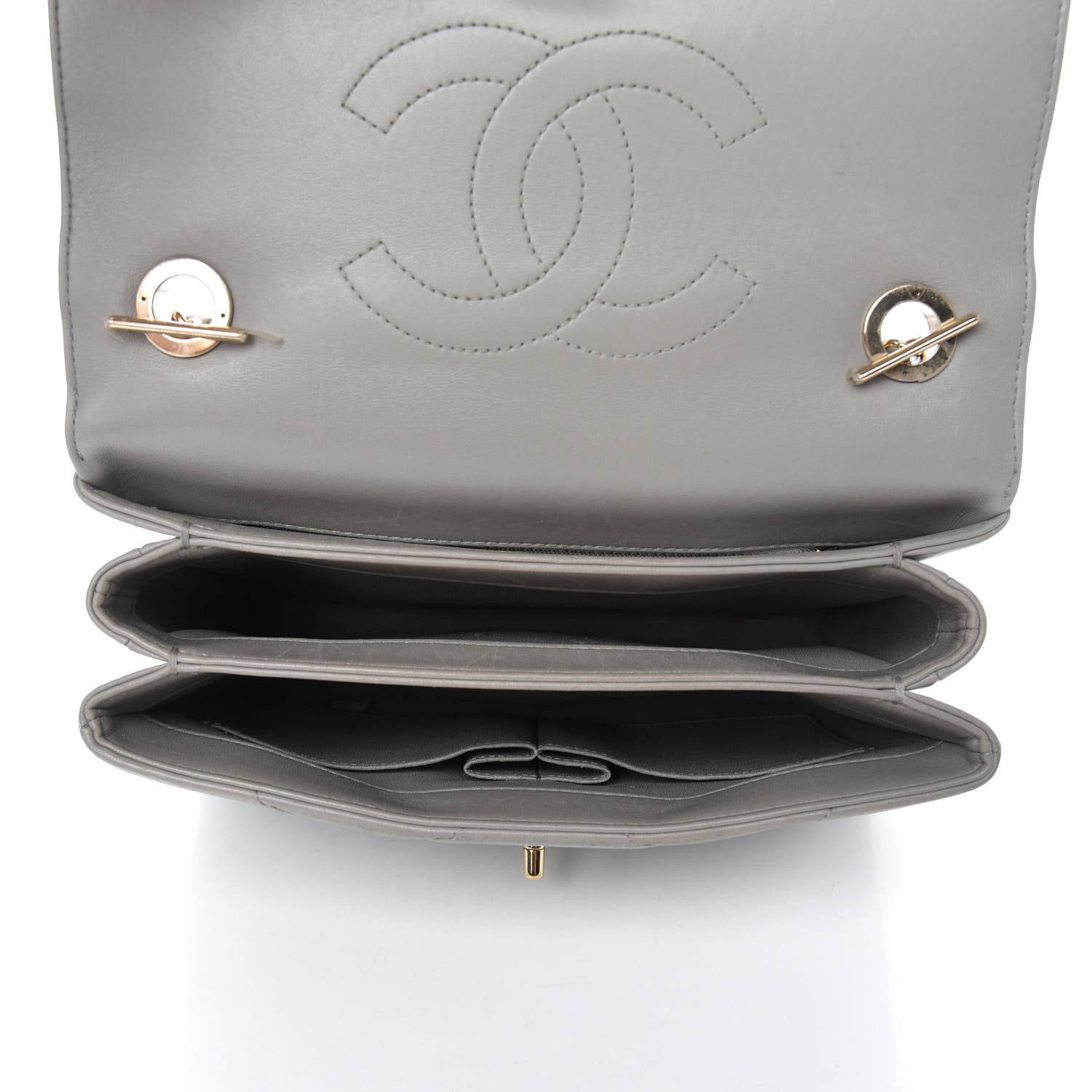 Chanel Lambskin Quilted Small Trendy CC Flap Dual Handle Bag Grey 5 of 12