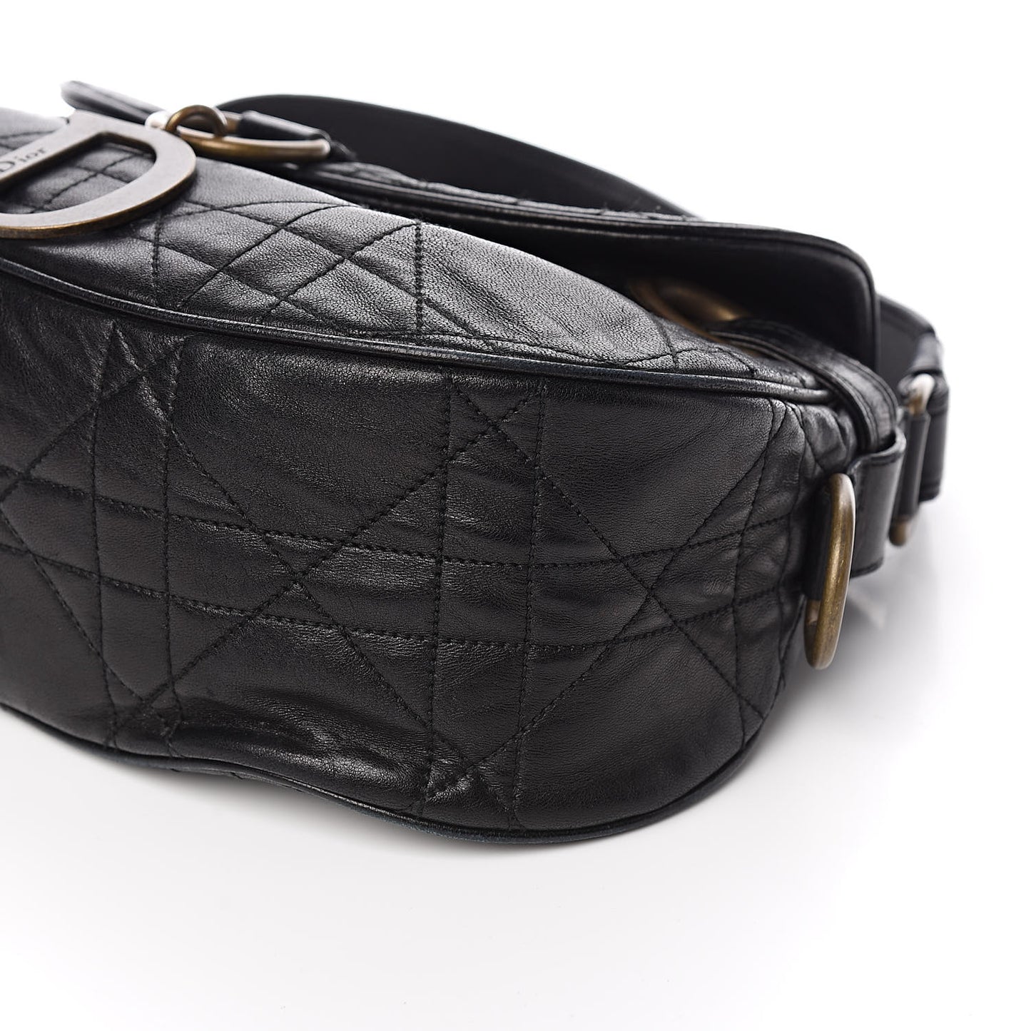 Lambskin Cannage Flap Bag Black