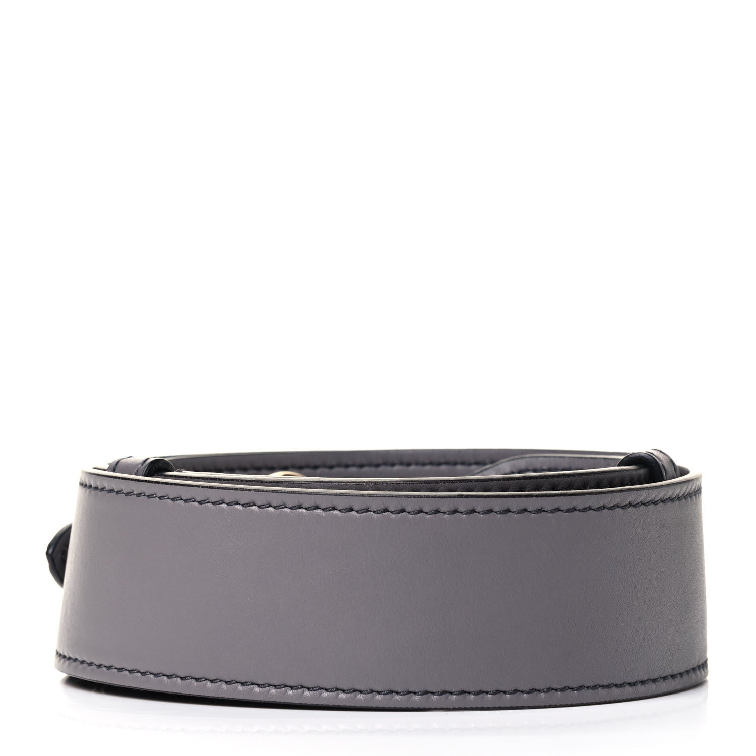 Christian Dior Calfskin D Fence Saddle Bag Adjustable Shoulder Strap Grey 2 of 3