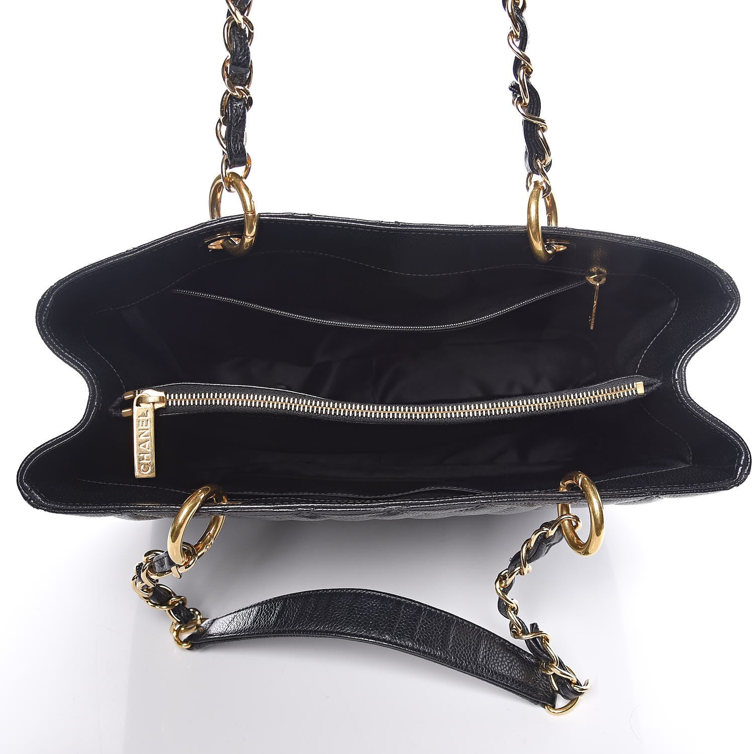 Chanel Caviar Quilted Grand Shopping Tote GST Black 5 of 9