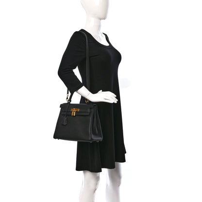 Hermes Togo Kelly Retourne 28 Black 2 of 9