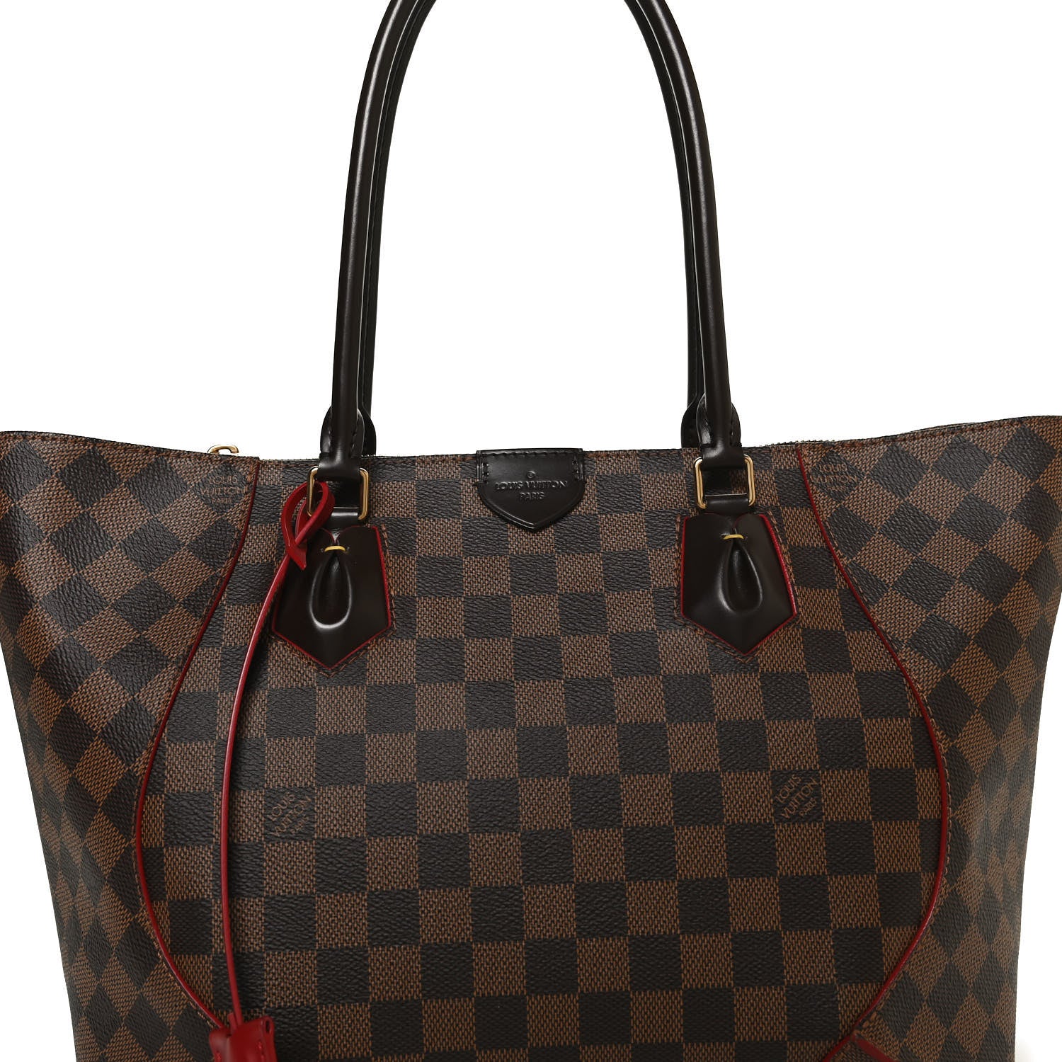 Louis Vuitton Damier Ebene Caissa Tote MM Cherry 8 of 12