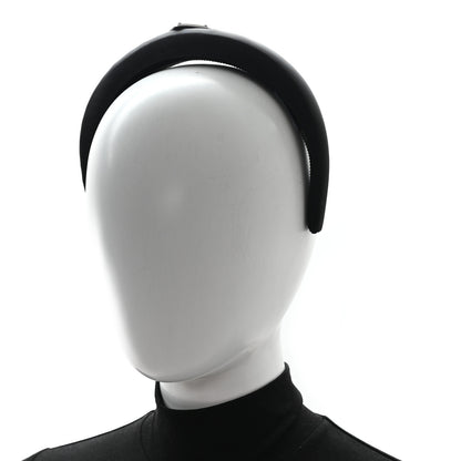 Prada Re-Nylon Metal Triangle Logo Headband Black 2 of 7