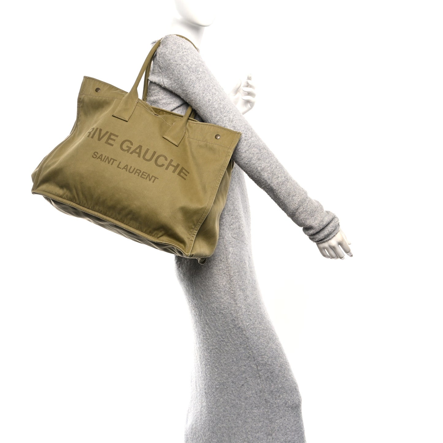 Canvas Rive Gauche Maxi Tote Fir Green