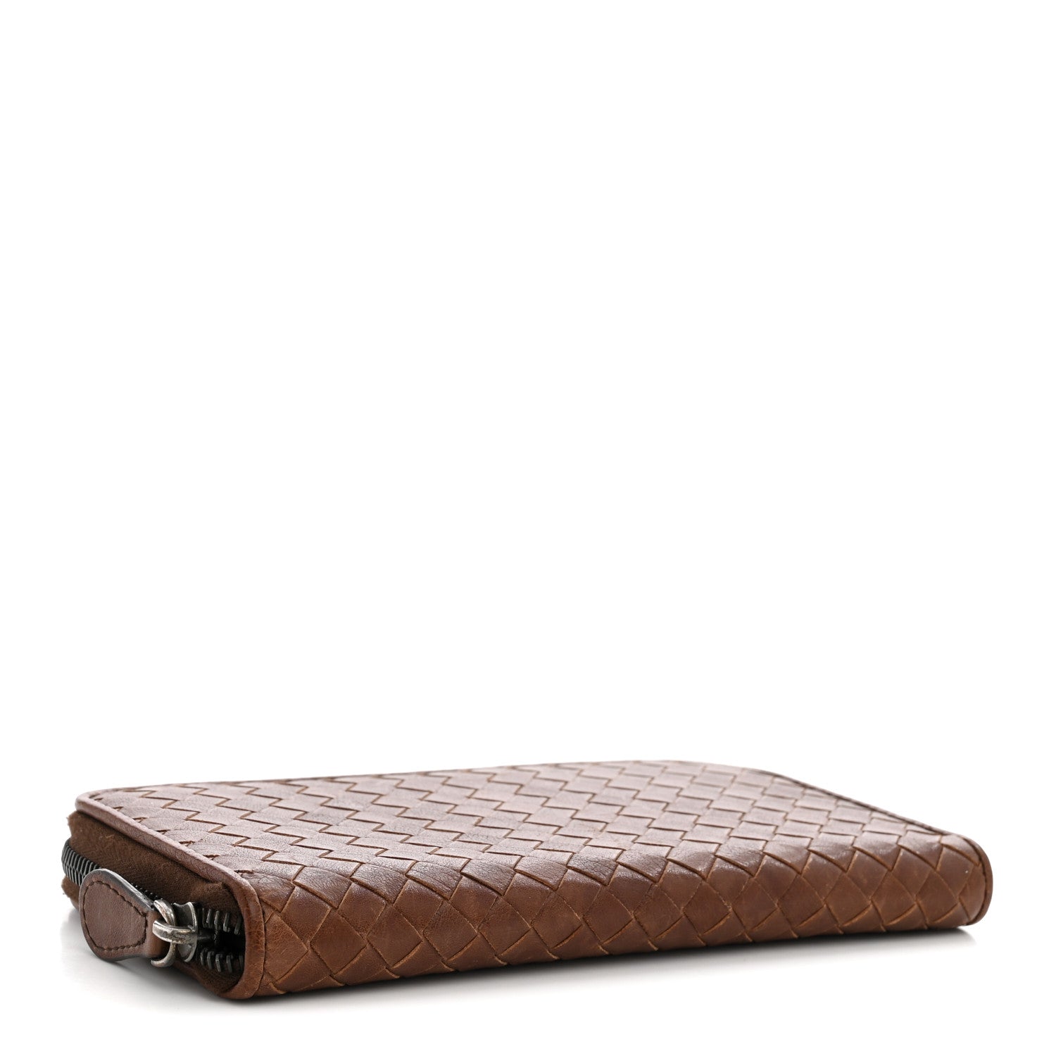 Bottega Veneta Nappa Intrecciato Zip Around Wallet Brown 4 of 9