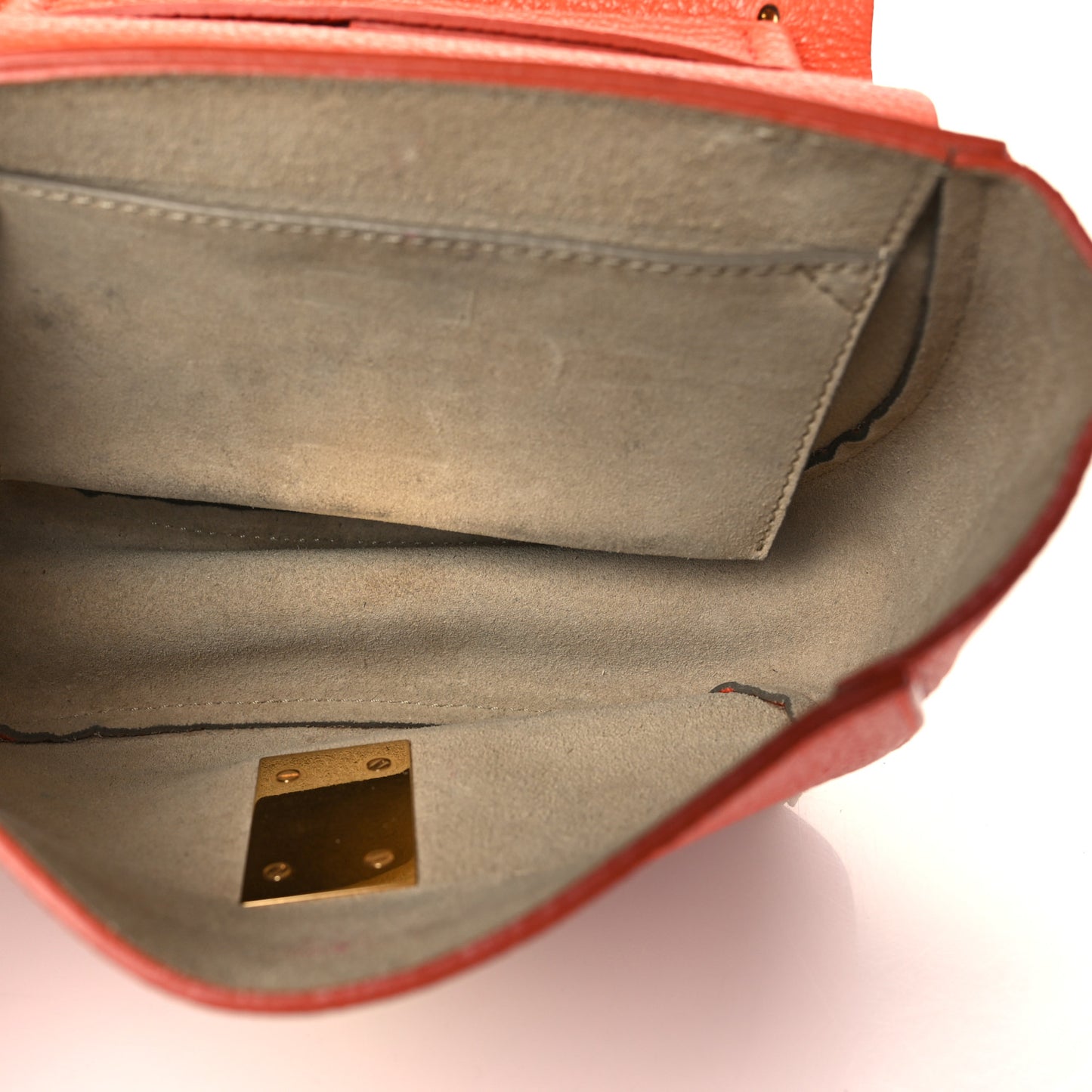 Grained Lambskin Mini Drew Shoulder Bag Foxy Orange