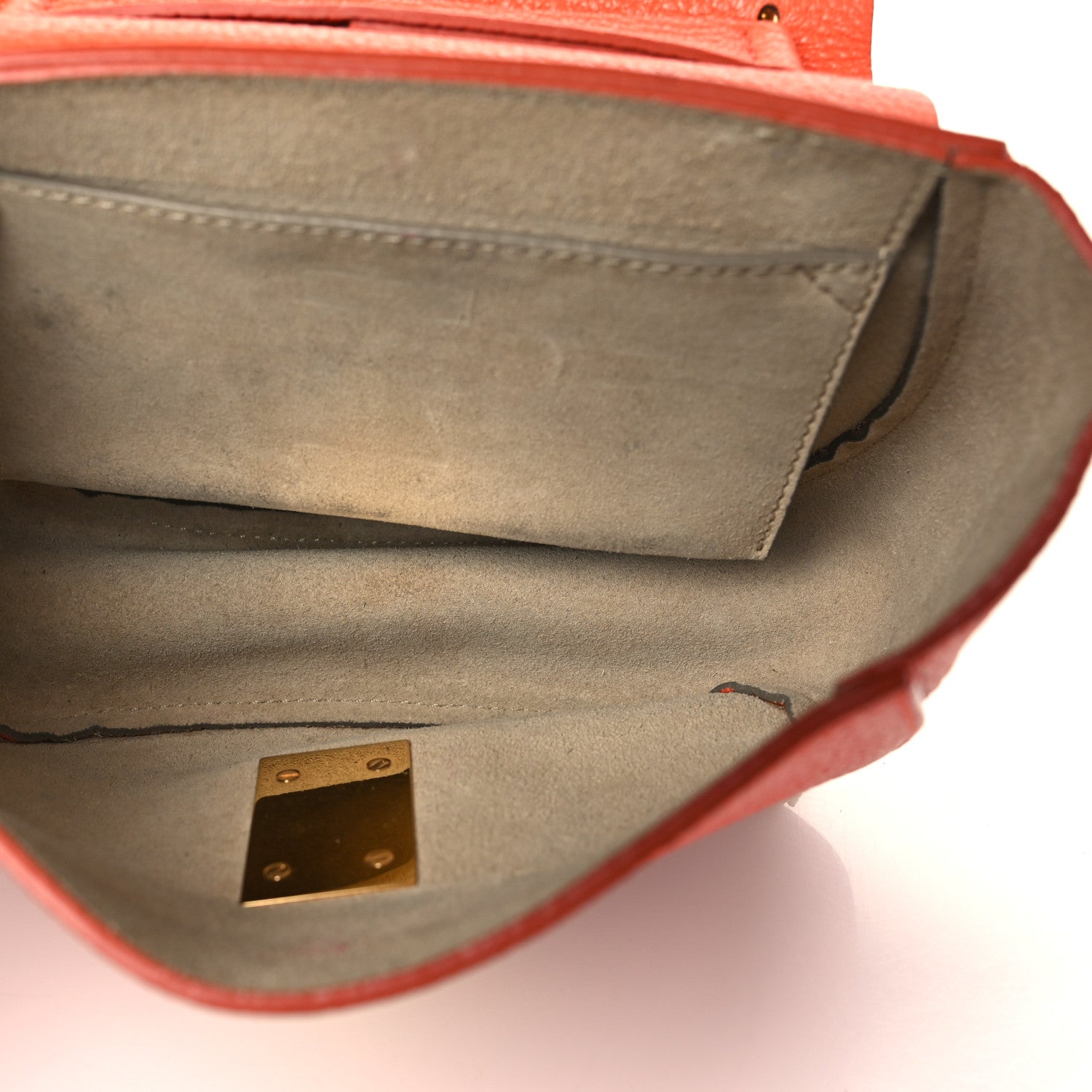 Chloe Grained Lambskin Mini Drew Shoulder Bag Foxy Orange 5 of 11