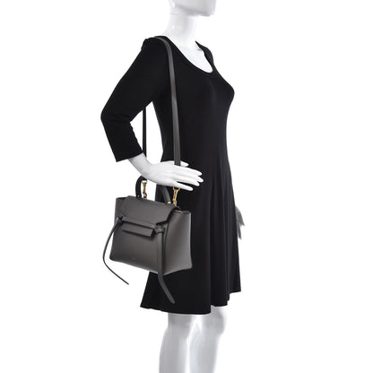 Celine Grained Calfskin Micro Belt Bag Grey 2 of 9