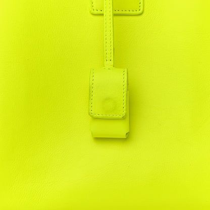 Saint Laurent Calfskin Small Sac De Jour Bag Neon Yellow 11 of 15