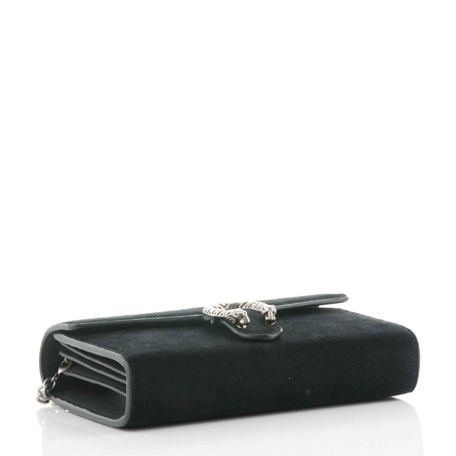 Gucci Suede Mini Dionysus Chain Wallet Black 4 of 7