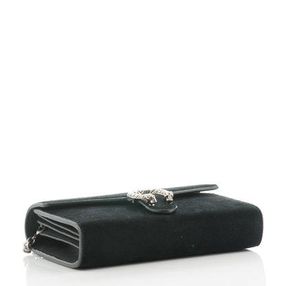 Gucci Suede Mini Dionysus Chain Wallet Black 4 of 7