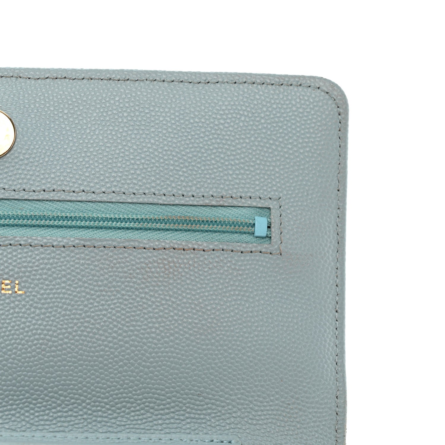 Chanel Caviar Quilted Wallet On Chain WOC Light Blue 16 of 18