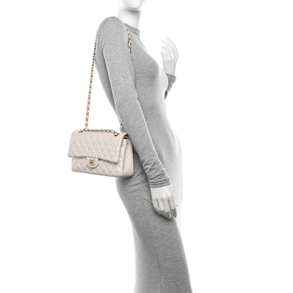 Chanel Iridescent Calfskin Quilted Medium Double Flap White 2 of 13