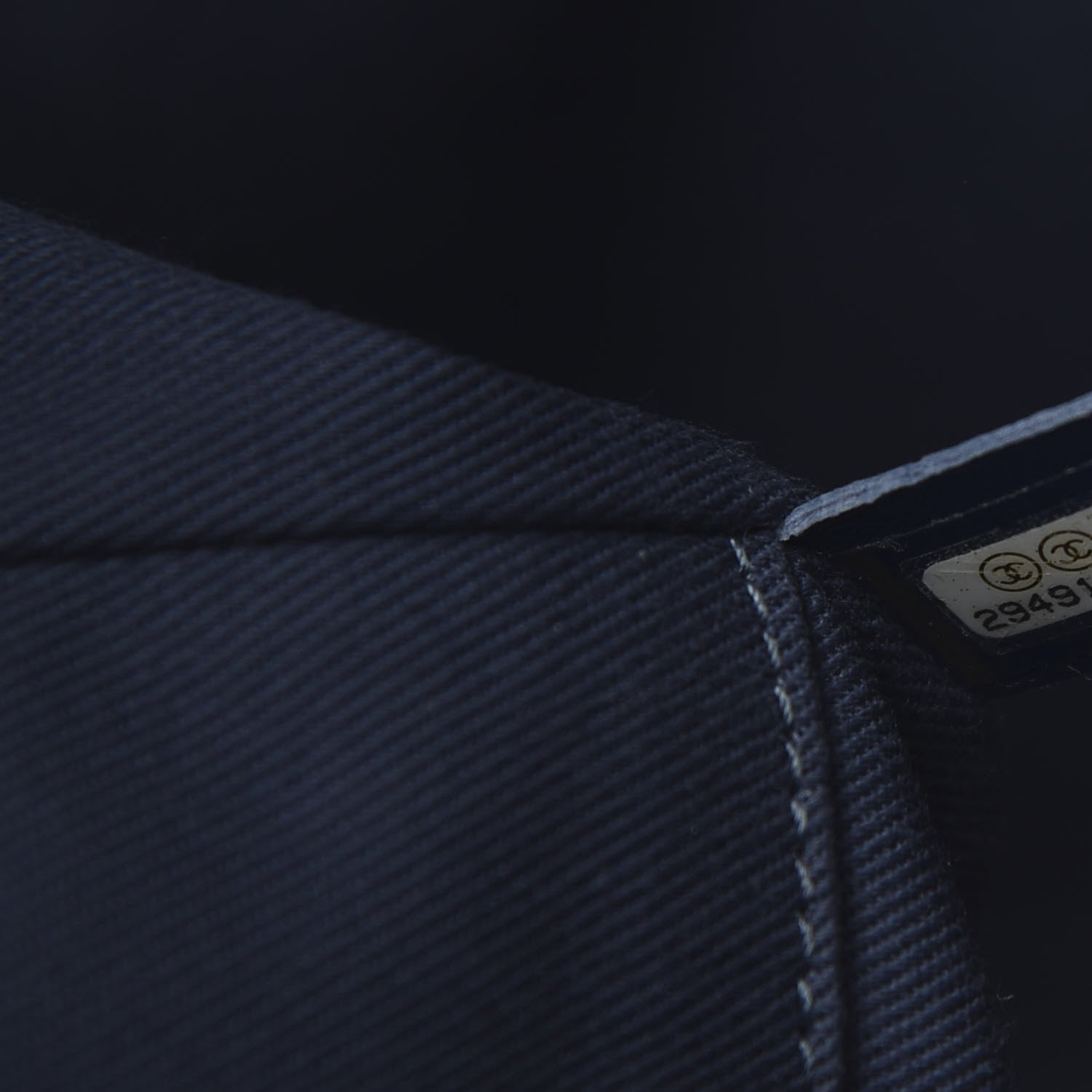 Chanel Mixed Fibers Striped Small Deauville Tote Navy Blue 9 of 11