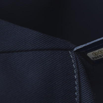 Chanel Mixed Fibers Striped Small Deauville Tote Navy Blue 9 of 11