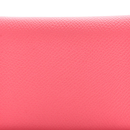 Hermes Epsom Calvi Duo Card Case Rose Azalee 7 of 8