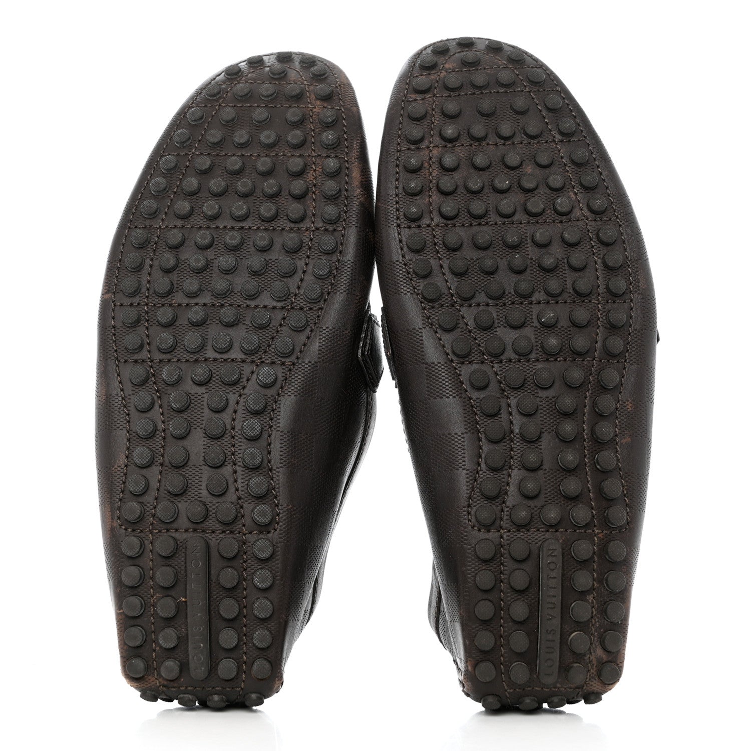Louis Vuitton Damier Infini Hockenheim Moccasin Loafers 9 Brown 5 of 10