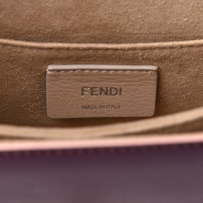 Fendi Vitello Liberty Scalloped Studded Pearl Small Kan I Shoulder Bag Black Cherry Amido 6 of 12