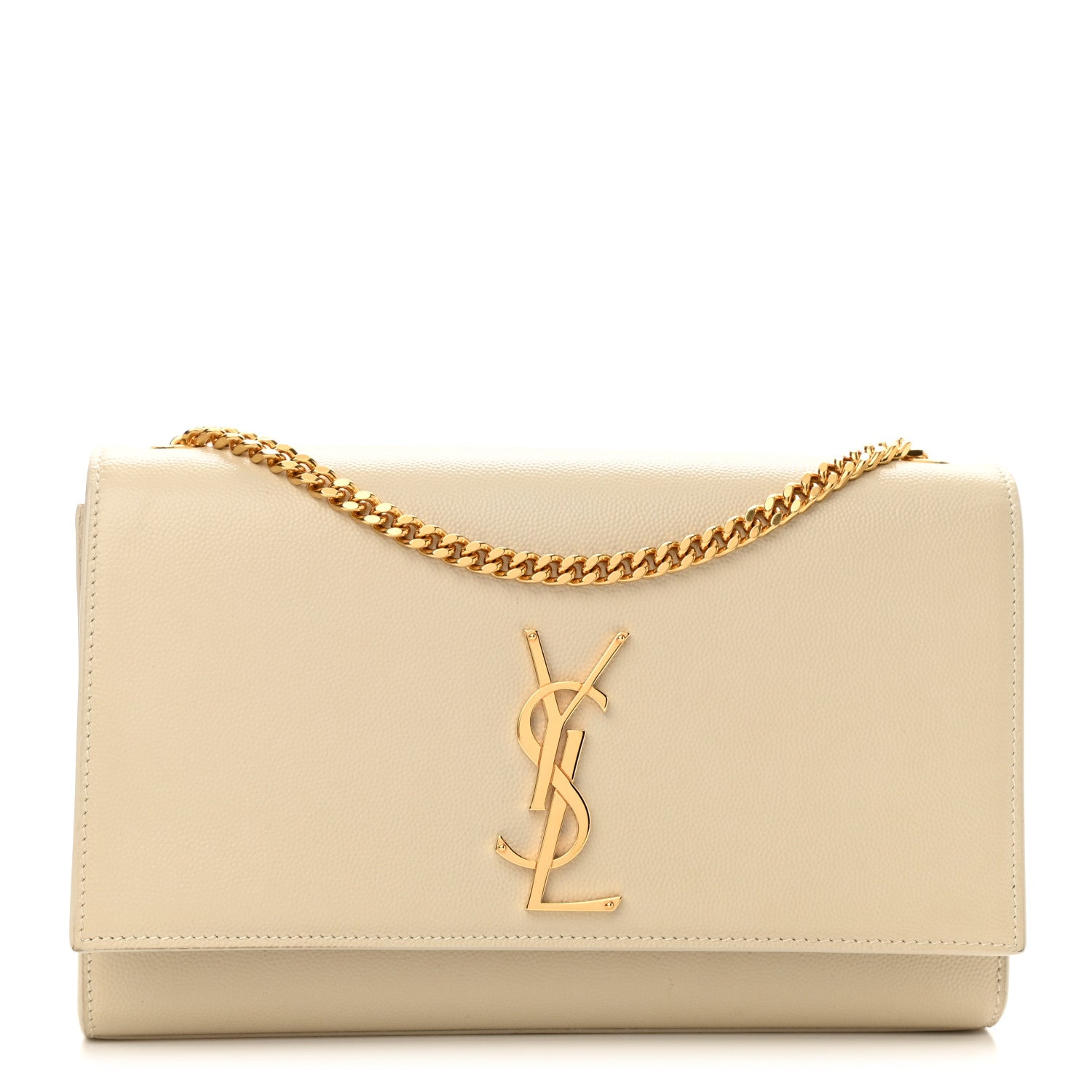 Saint Laurent Grain De Poudre Medium Classic Monogram Kate Satchel Crema Soft 1 of 9