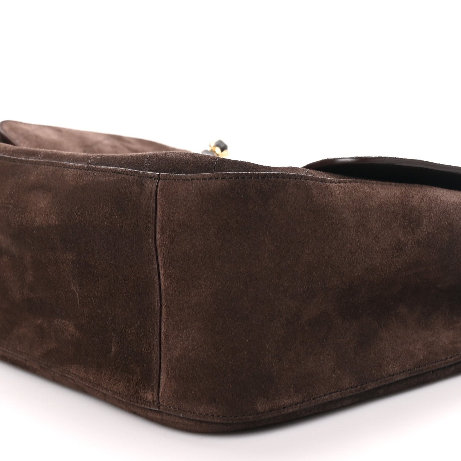 Chanel Suede Calfskin Small Souplissimo Maxi Flap Dark Brown 9 of 10