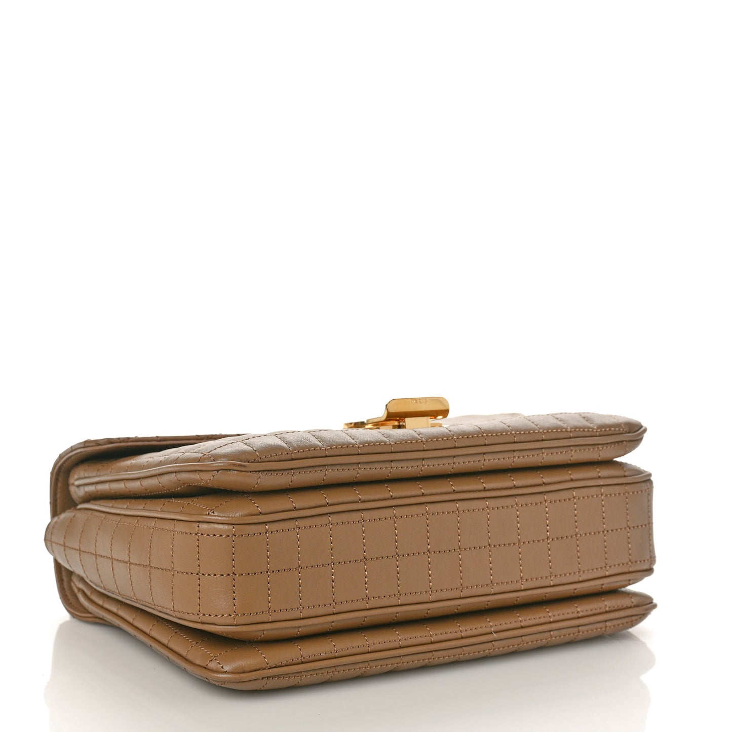 Calfskin Quilted Medium C Bag Beige
