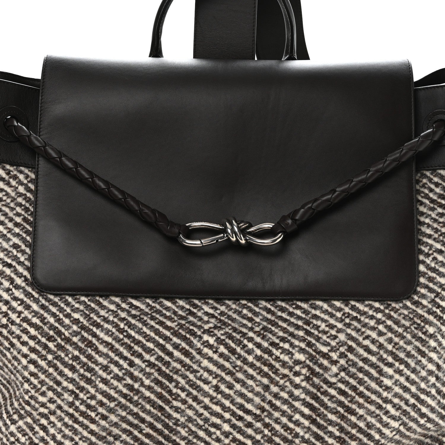Bottega Veneta Wool Calfskin Large Andiamo Backpack  Ecru Brown 7 of 9