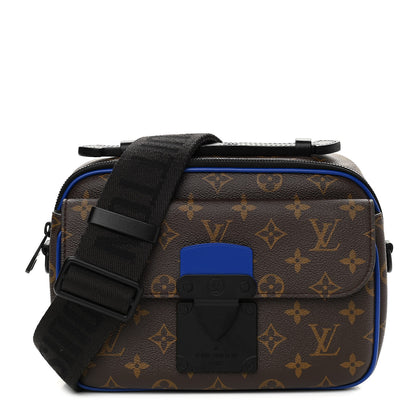 Louis Vuitton Monogram Macassar S Lock Messenger Blue 1 of 15