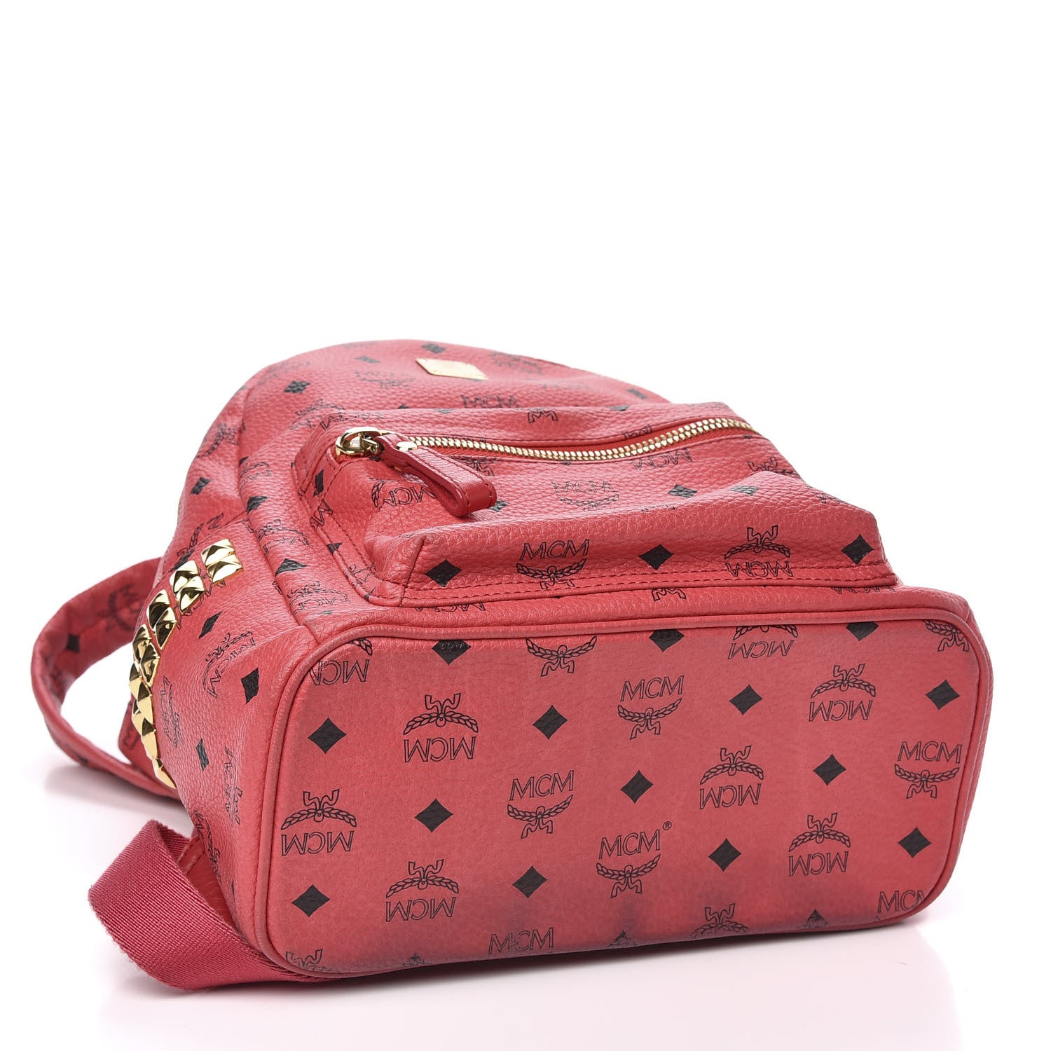 MCM Visetos Small Side Stud Stark Backpack Corail 3 of 16