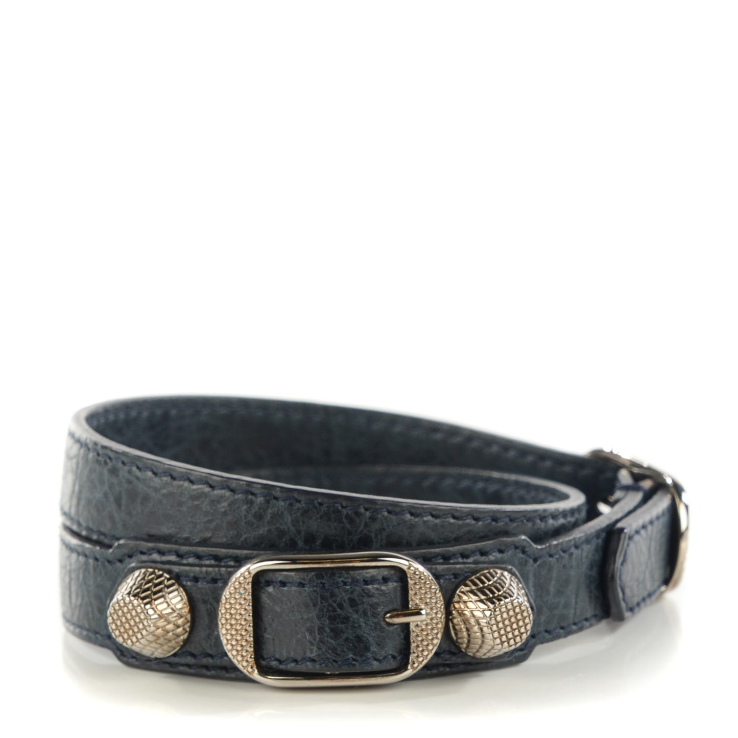 Agneau Giant 12 Silver Hardware Triple Tour Bracelet S Dark Night