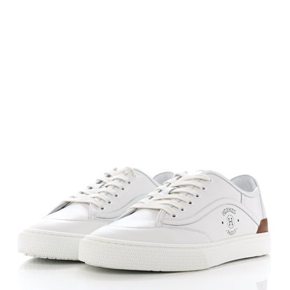Hermes Calfskin Mens Get Sneakers 40 White 3 of 10