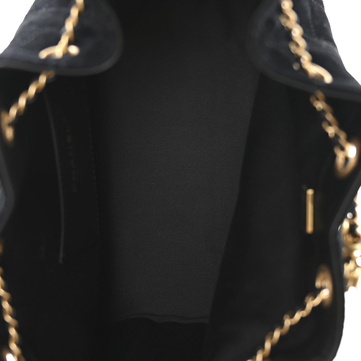 Suede Quilted Small Chanel 25 Handbag Black