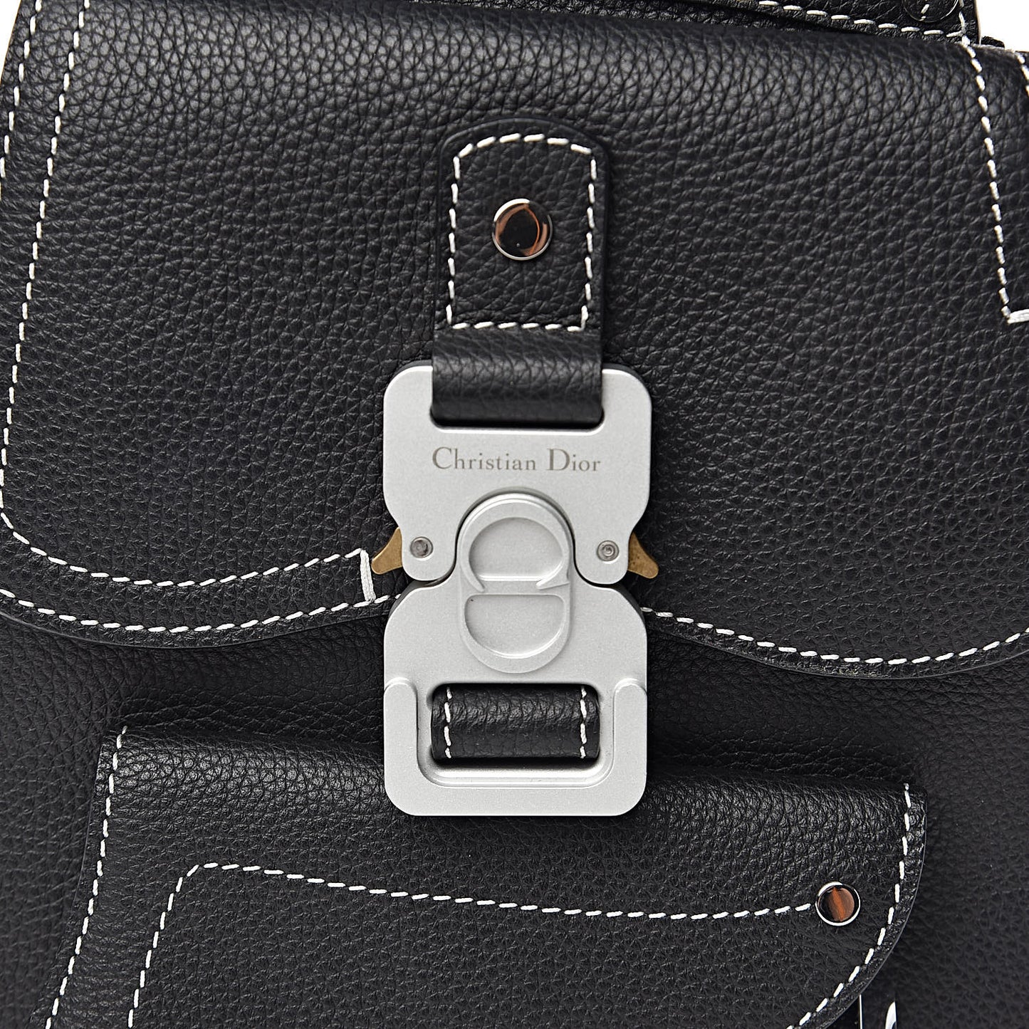 Calfskin Saddle Backpack Black
