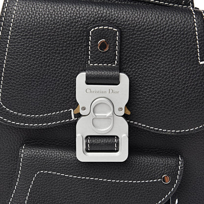 Christian Dior Calfskin Saddle Backpack Black 9 of 12