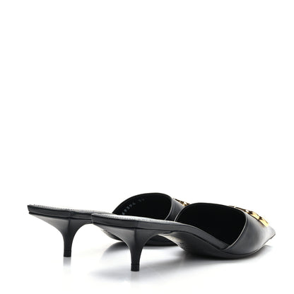 Balenciaga Soft Nappa BB Square Knife Pointed Toe 40mm Mules 37 Black 4 of 8