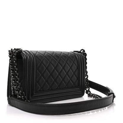 Chanel Calfskin Quilted Small Boy Flap So Black 3 of 7