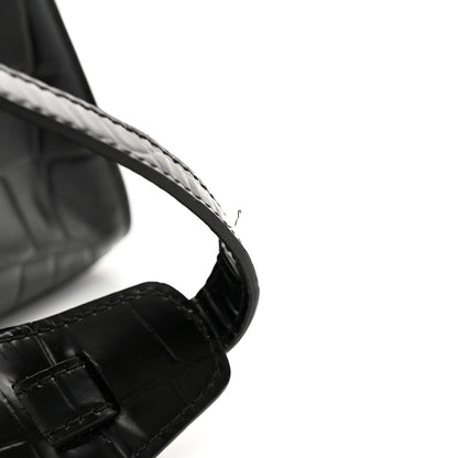 Balenciaga Semi Shiny Calfskin Crocodile Embossed Neo Classic Black Hardware S City Black 12 of 12