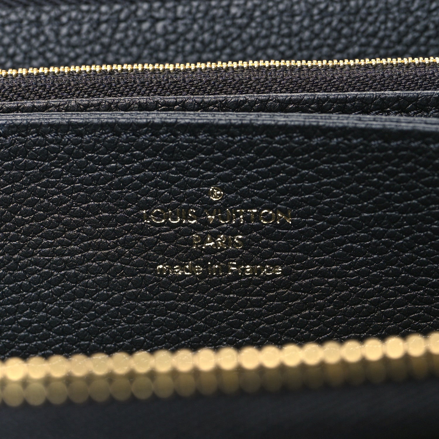 Louis Vuitton Empreinte Monogram Giant Zippy Wallet Black Beige 6 of 7