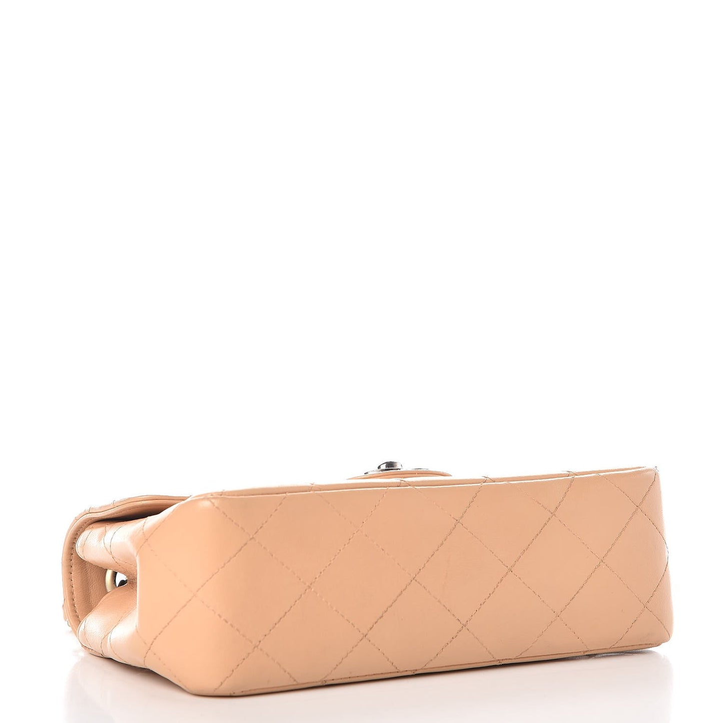 Lambskin Quilted Extra Mini Flap Beige