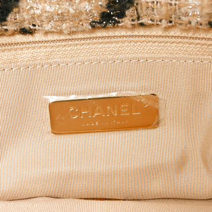 Chanel Tweed Maxi Chanel 19 Flap Beige Black 6 of 10