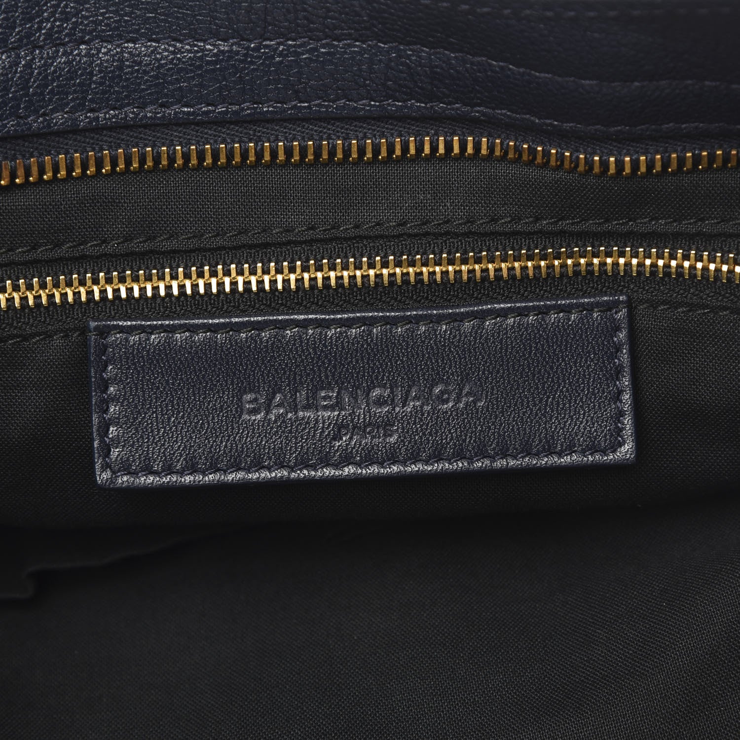 Balenciaga Chevre Gold Metallic Edge Hardware City Bleu Nuit Dark Sea 7 of 12