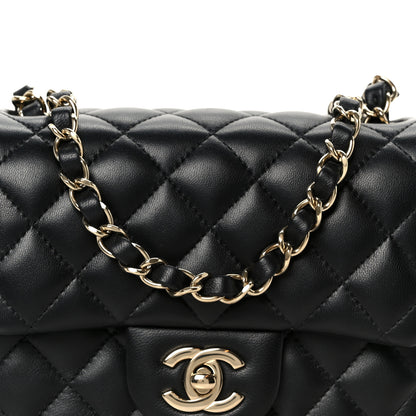 Chanel Lambskin Quilted Mini Square Flap Black 10 of 12
