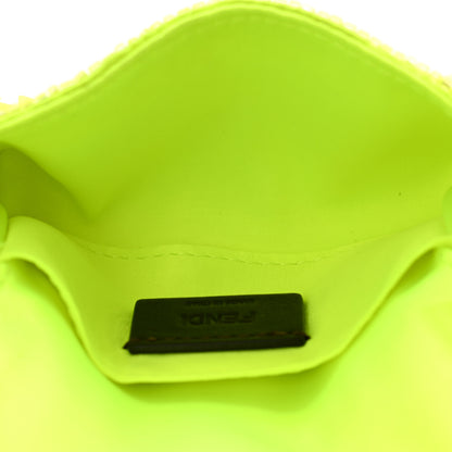 Fendi Transparent Paillettes Vitello King Nano Maxi Buckle Baguette Charm Yellow Fluo 5 of 11