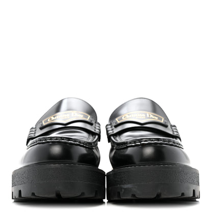 Christian Dior Brushed Calfskin Boy Platform Loafers 39.5 Black 3 of 11