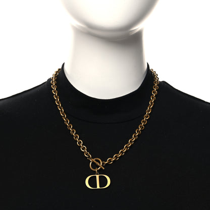 Christian Dior Metal 30 Montaigne Necklace Aged Gold 2 of 4
