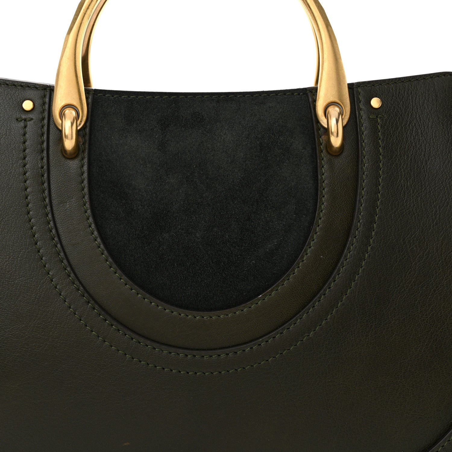 Chloe Calfskin Suede Medium Pixie Shoulder Bag Intense Green 8 of 11