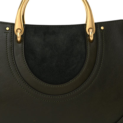 Chloe Calfskin Suede Medium Pixie Shoulder Bag Intense Green 8 of 11