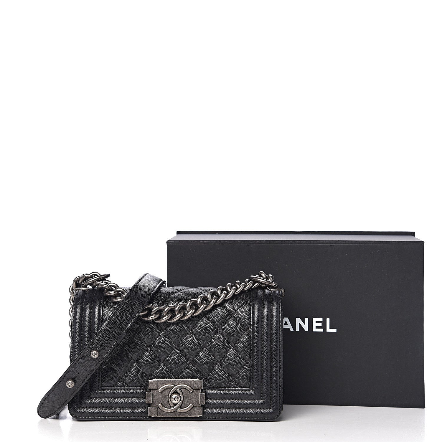 Chanel Caviar Quilted Small Boy Flap Black 11 of 11